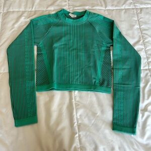Fabletics Green Long Sleeve Active Top